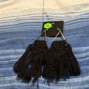 Paparazzi Black Fringe Earrings